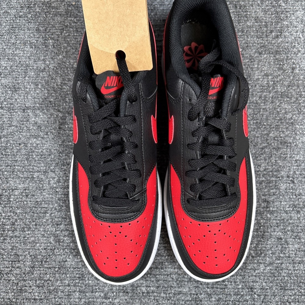 Nike COURT VISION LO NN Basketball Shoe Black/University Red FJ0685 010, Sz10 - Picture 6 of 11